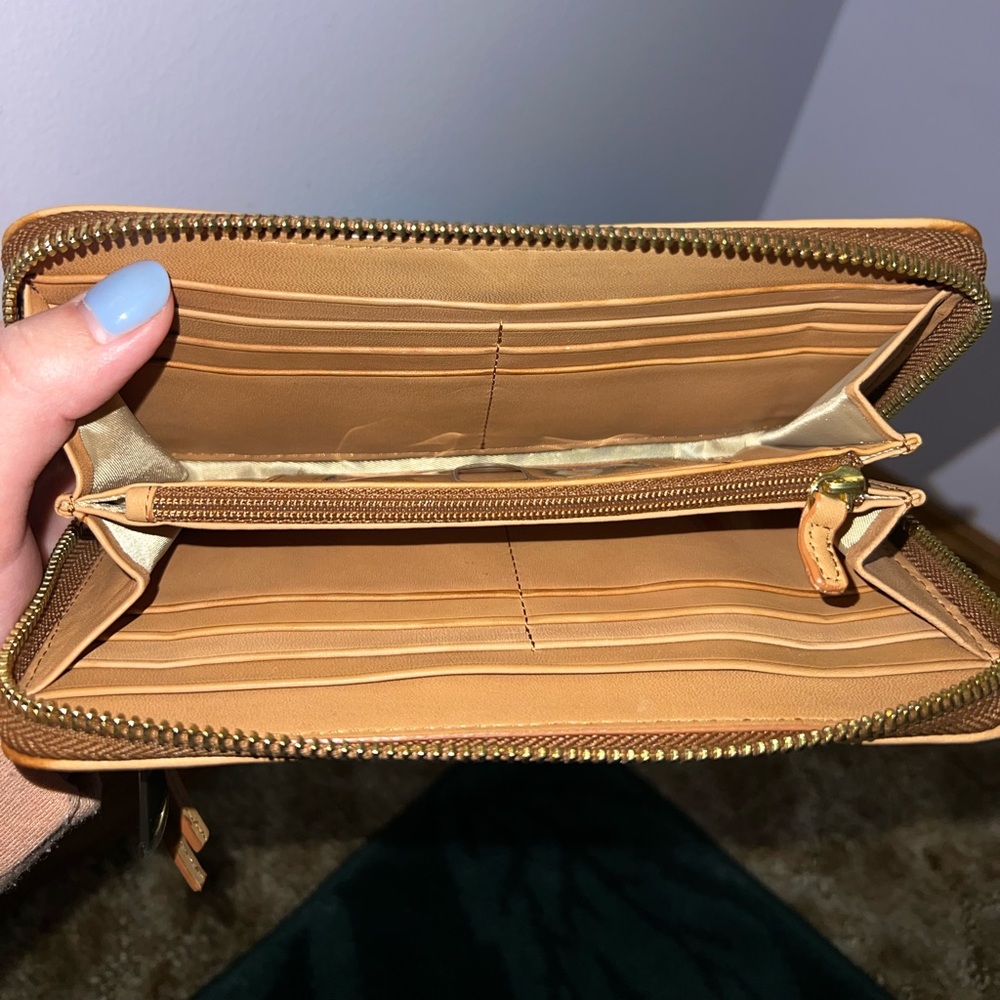 Brahmin Vintage SET Haley Tan Topsail Knoxville Crossbody and Suri Wallet - Picture 10 of 11